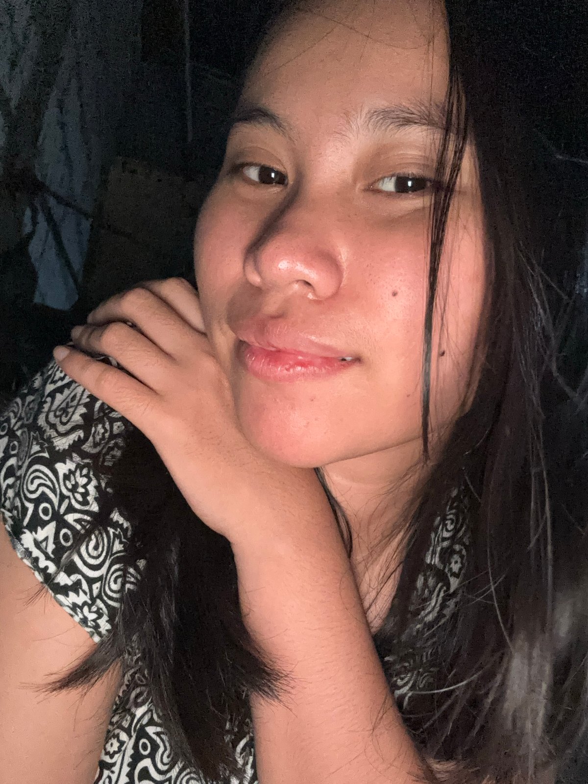 Casual selfie session at home in East Jakarta