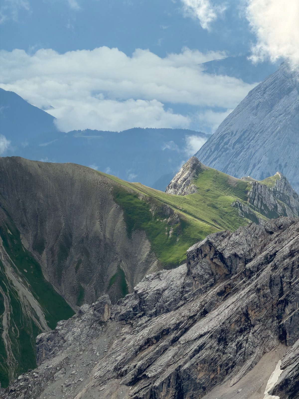 Morning at an Alpine overlook above Garmisch-Partenkirchen