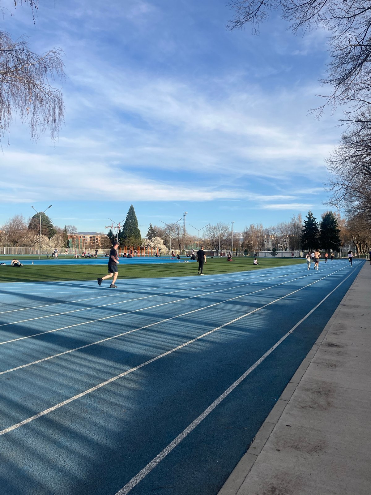 Athletic activity observed at Sofia track facility