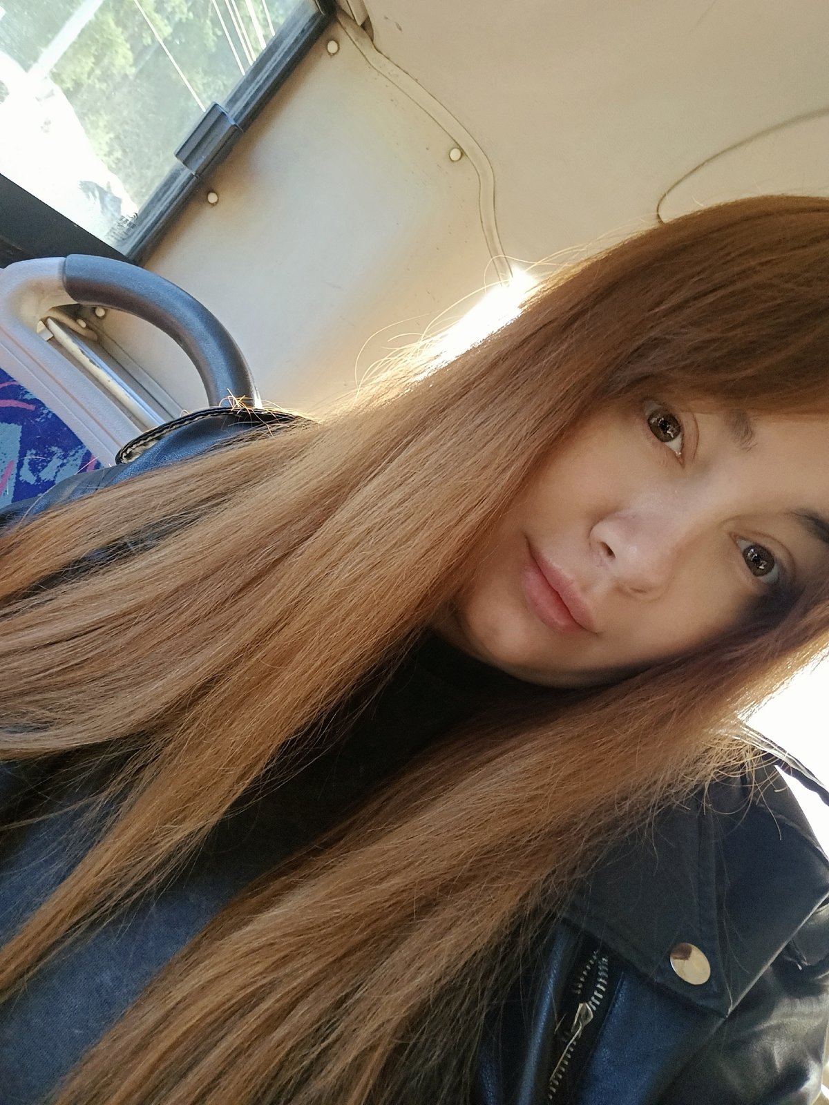 Morning bus commute selfies captured in snowy Chaikovsky, Russia