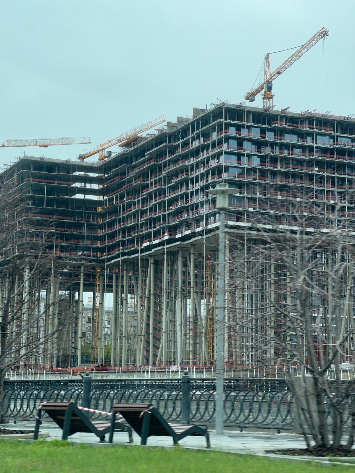Moscow City construction activity documented by witness