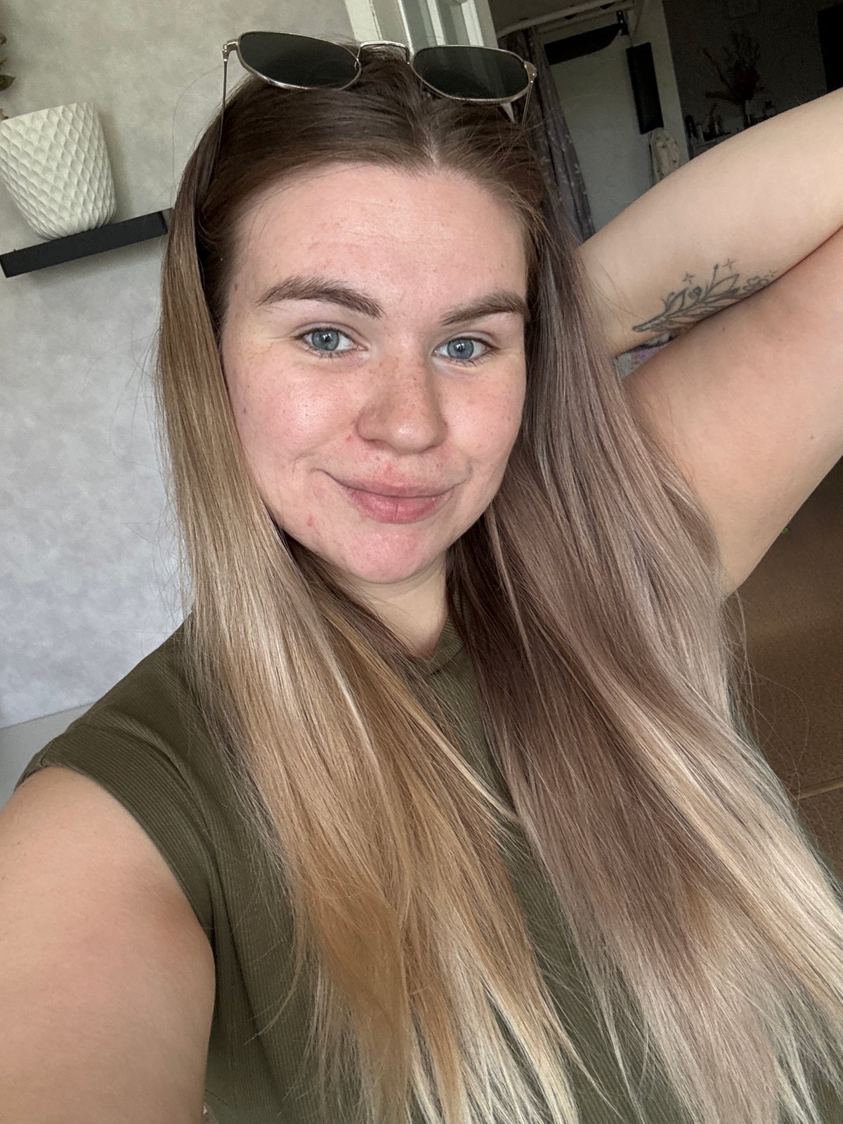Woman takes selfies with baby in Chaikovsky, Russia