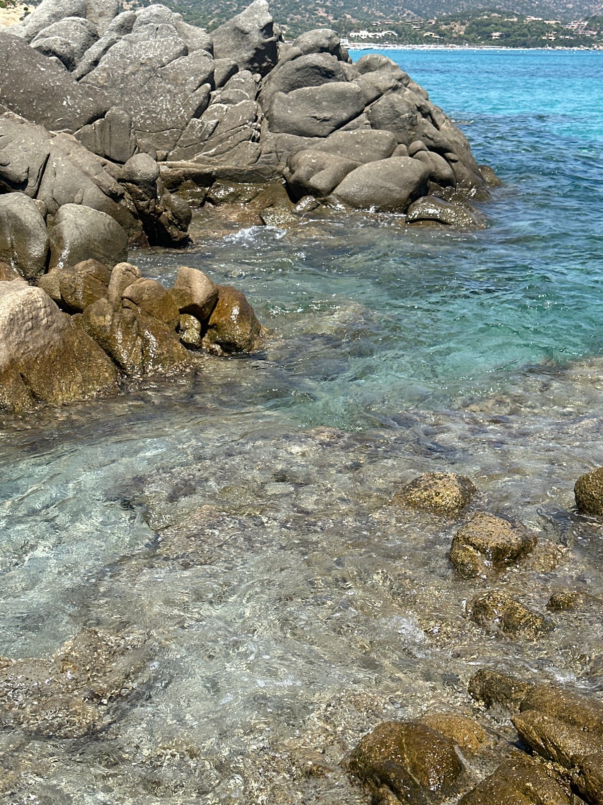 Sardinian rocky coast on a sunny summer afternoon