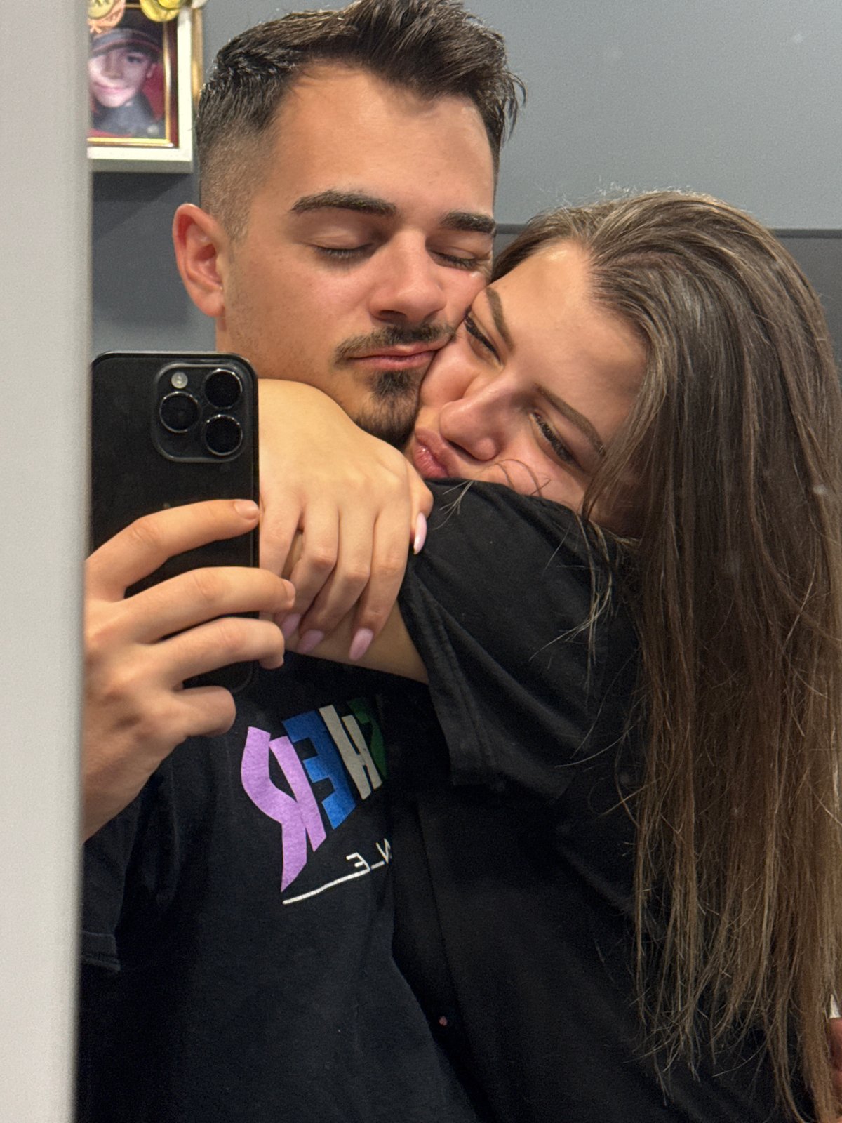 Couple Takes Mirror Selfies in Sofia Apartment