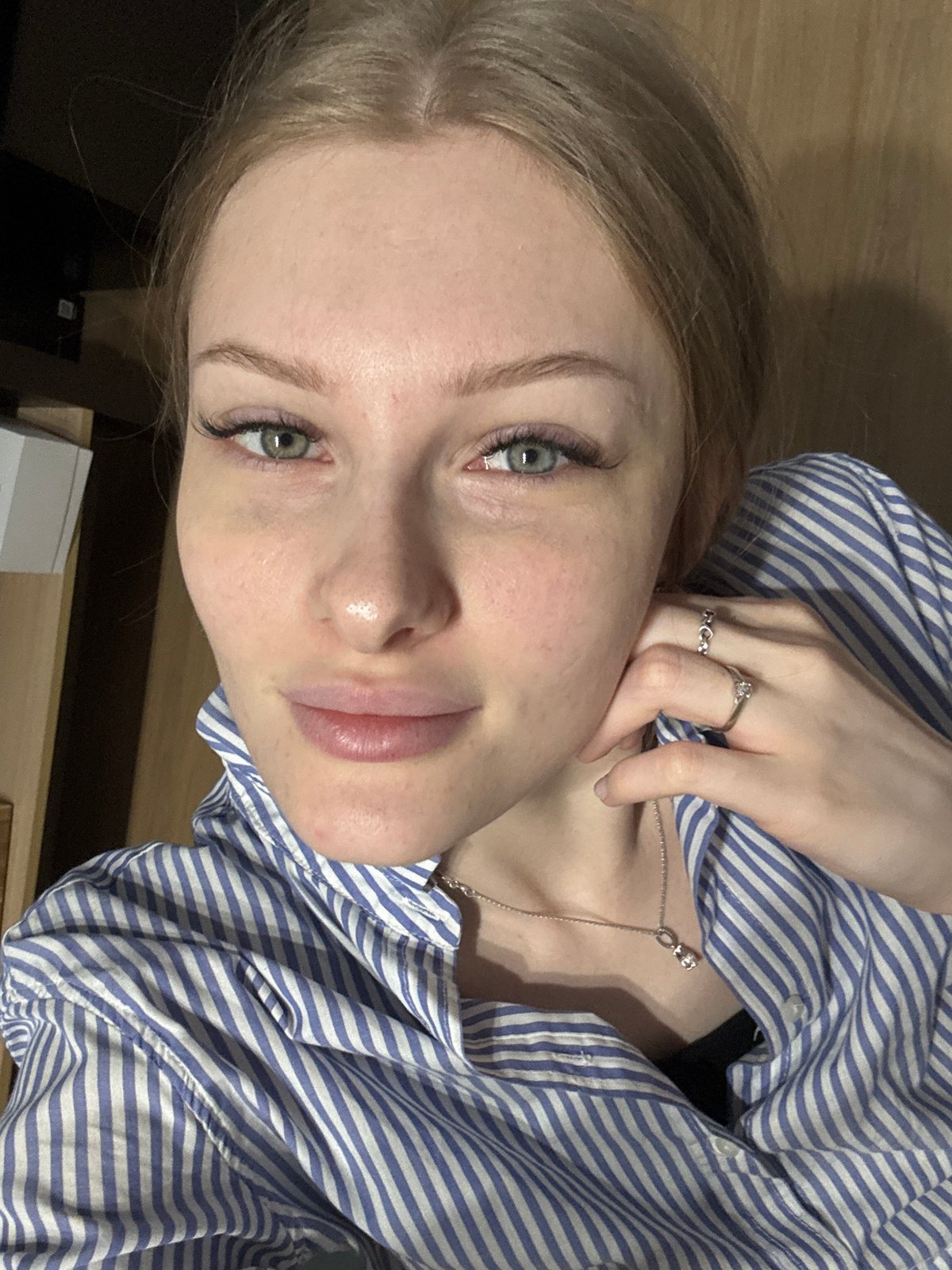 Portrait of blonde woman captured in Perm, Russia