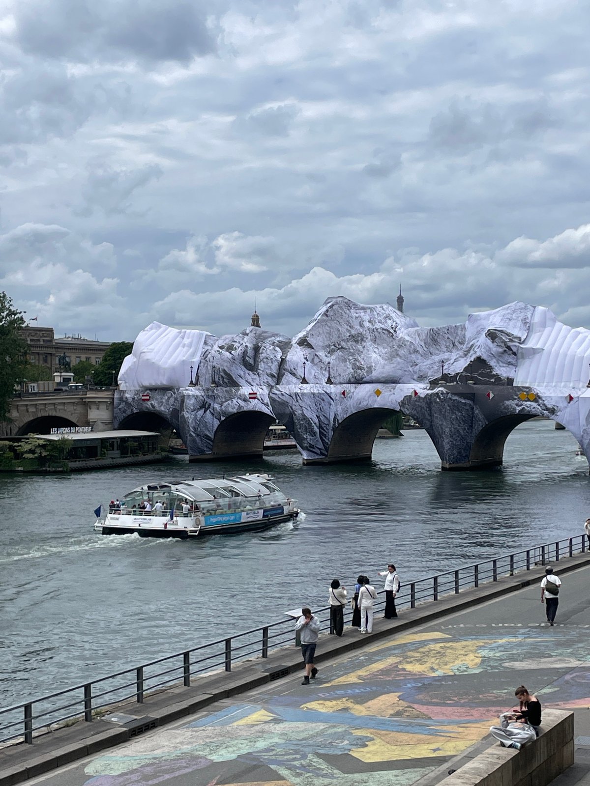 Paris bridges transformed with ice-themed art installation