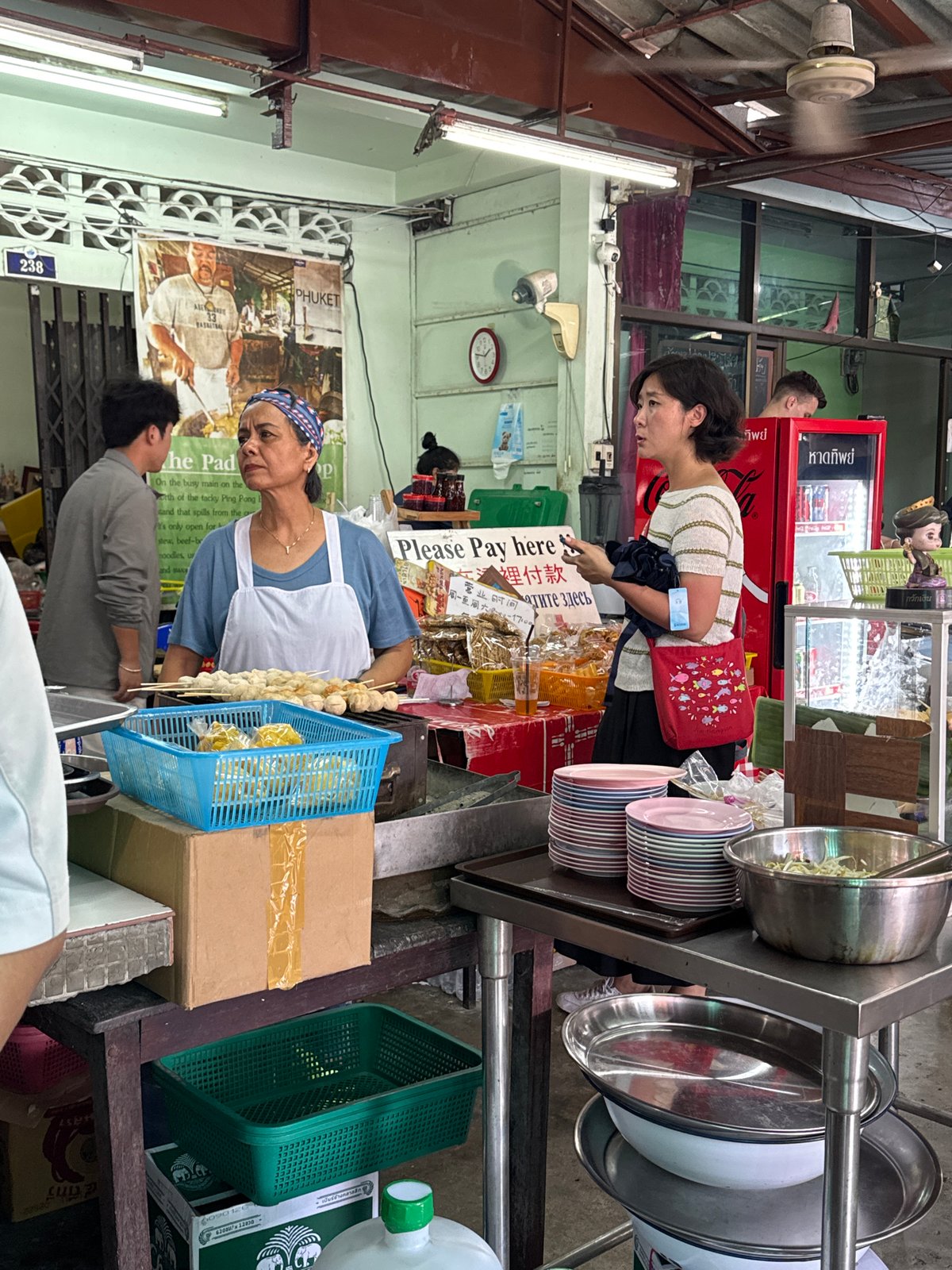 Karon street food stall open and serving during morning hours