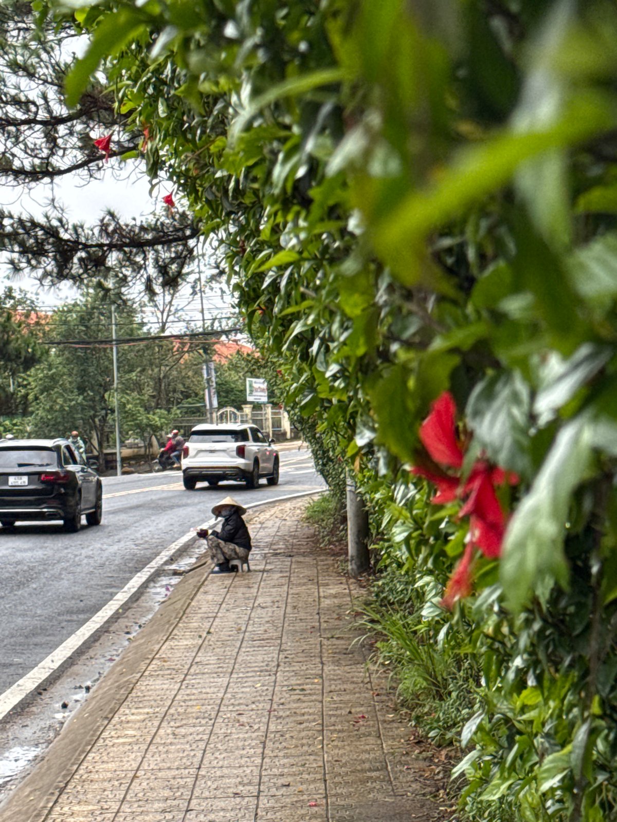 Ordinary life documented across Da Lat streets during overcast morning