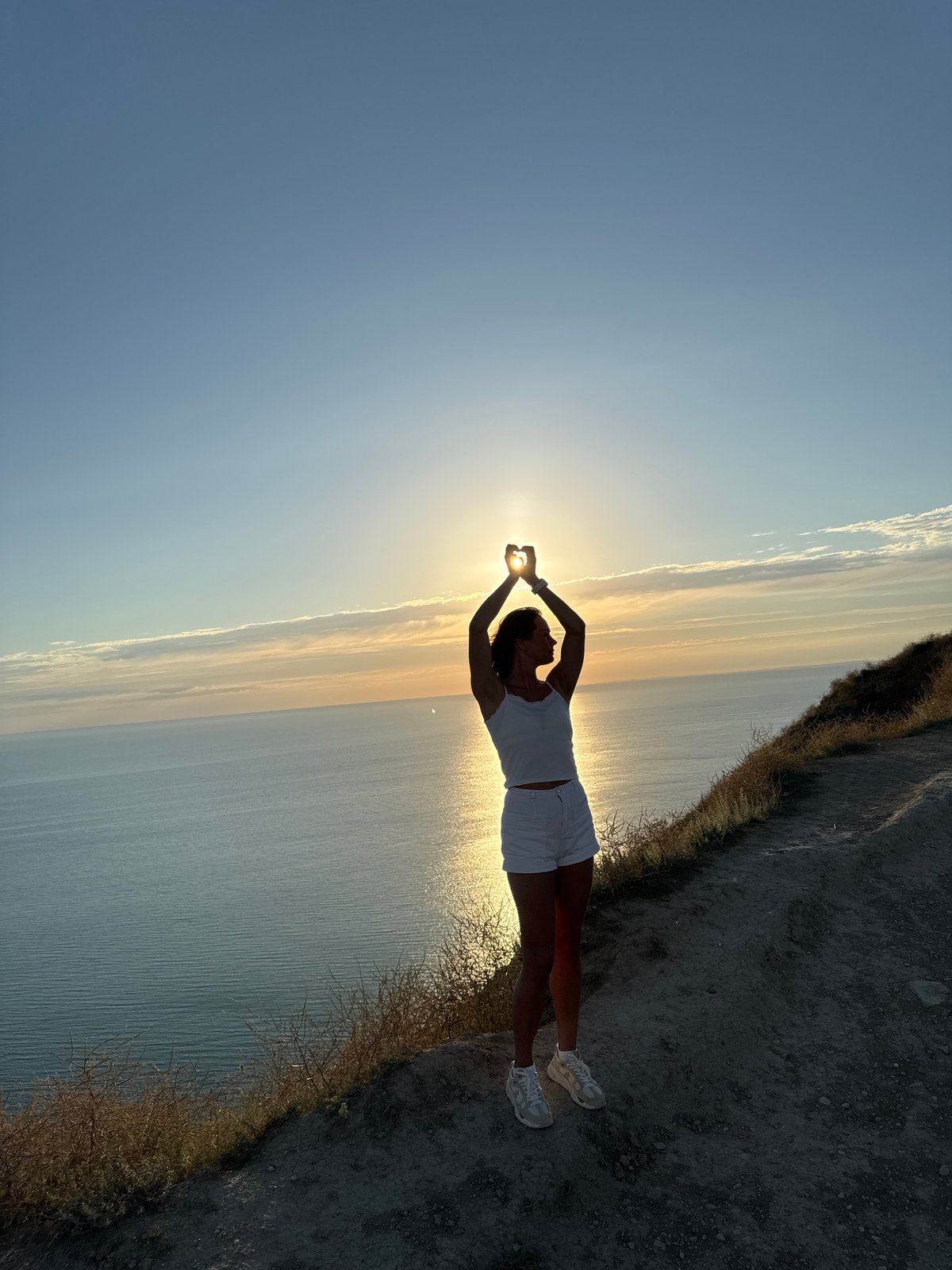 Sunset along the Black Sea cliffs near Anapa