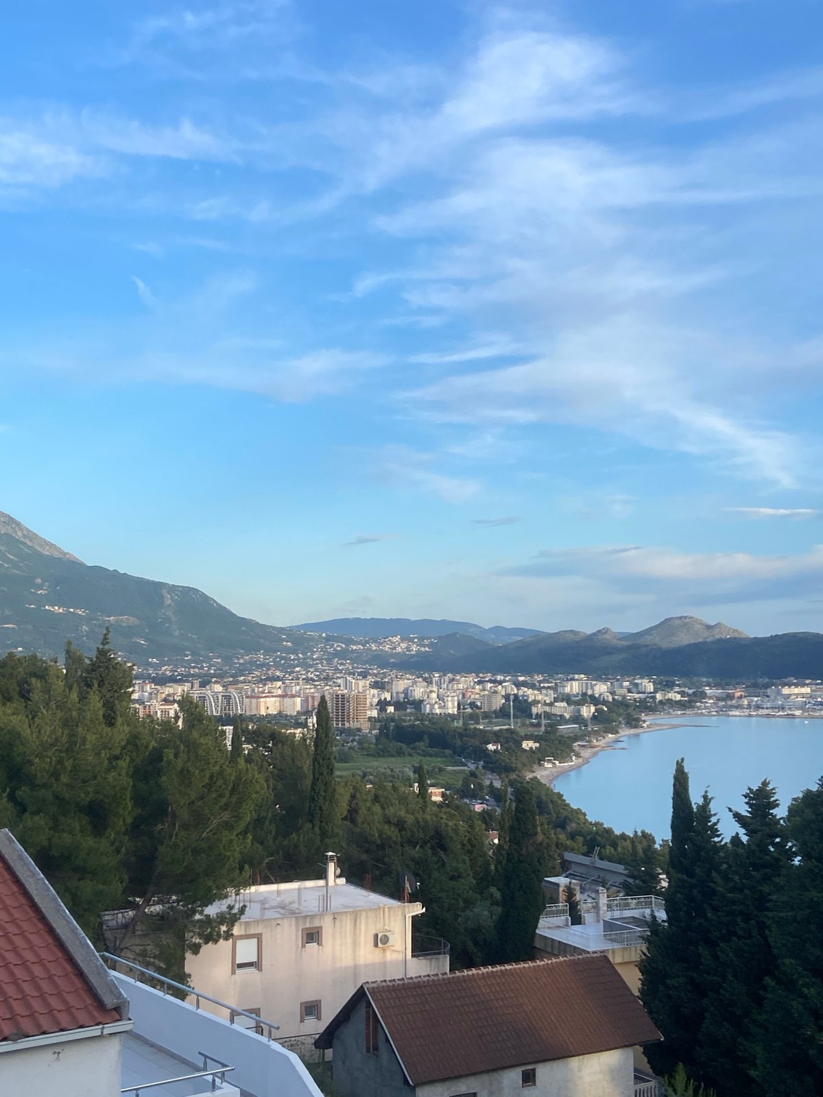 Elevated views captured of coastal Šušanj, Montenegro