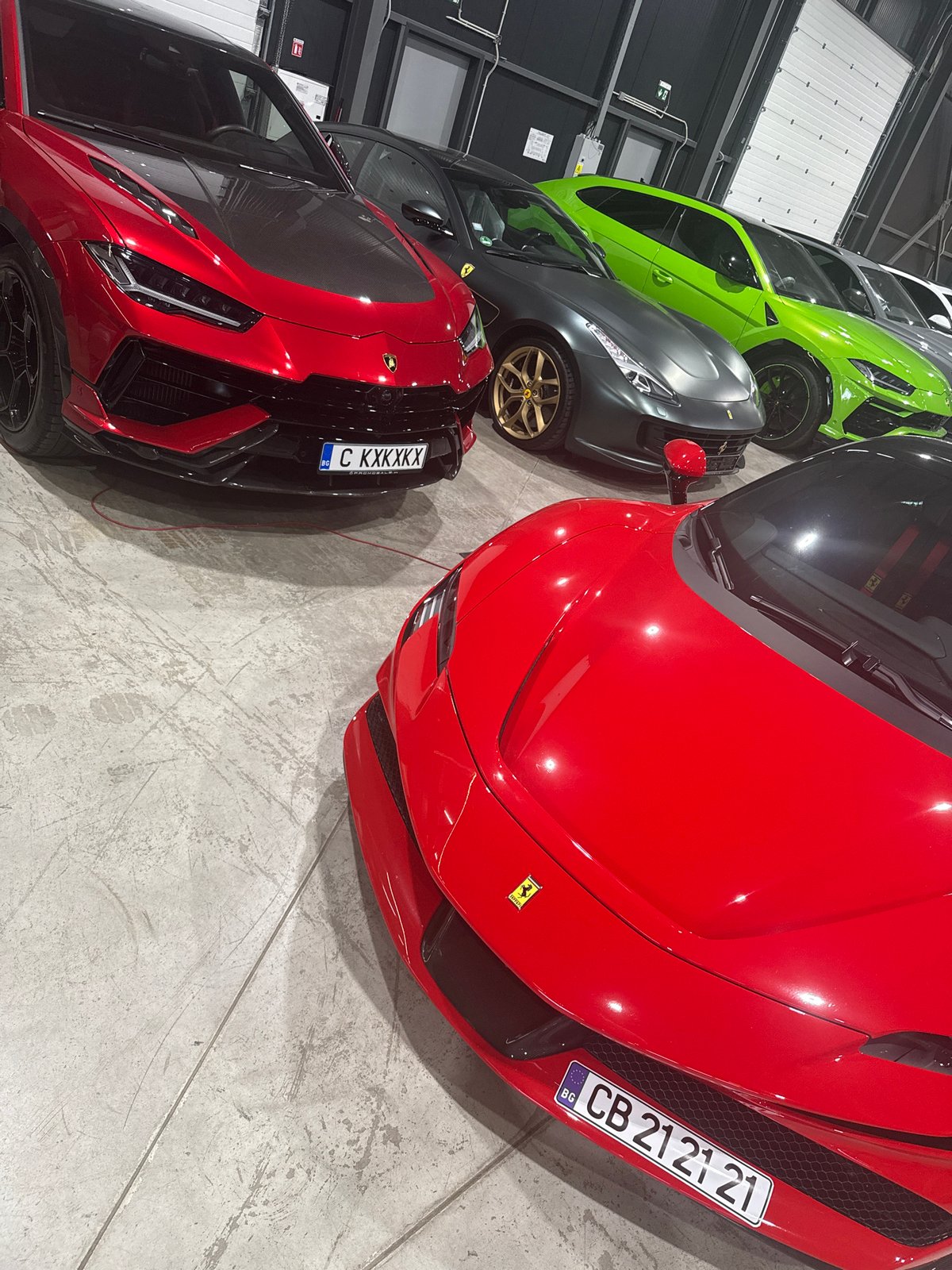 Luxury car showroom in Plovdiv displays Ferrari, Lamborghini collection