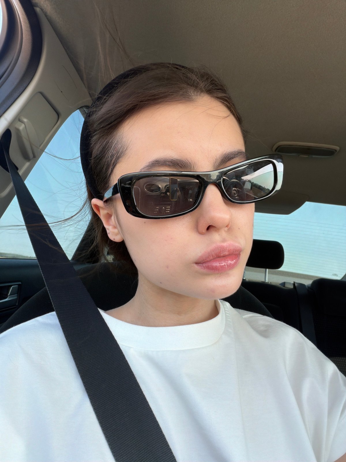 Car selfie taken in Перевозное, Russia