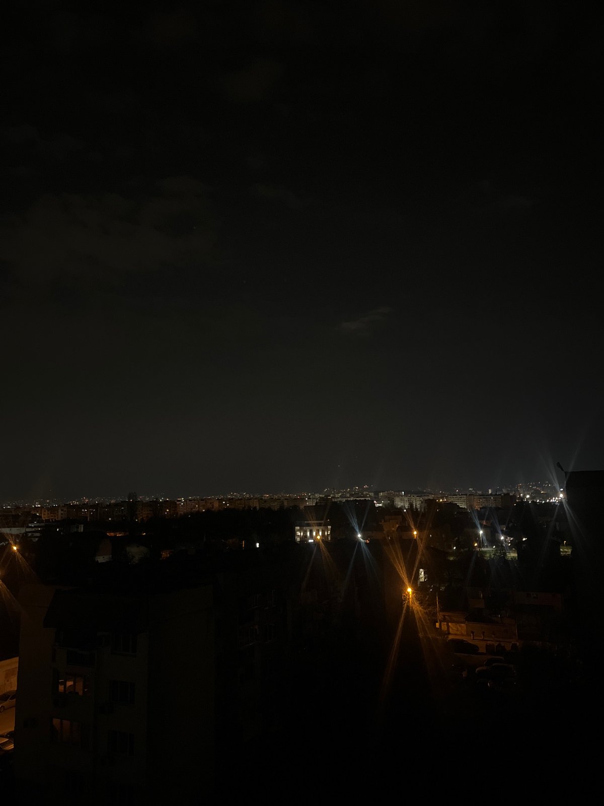 Nighttime cityscape photos captured in Sofia, Bulgaria