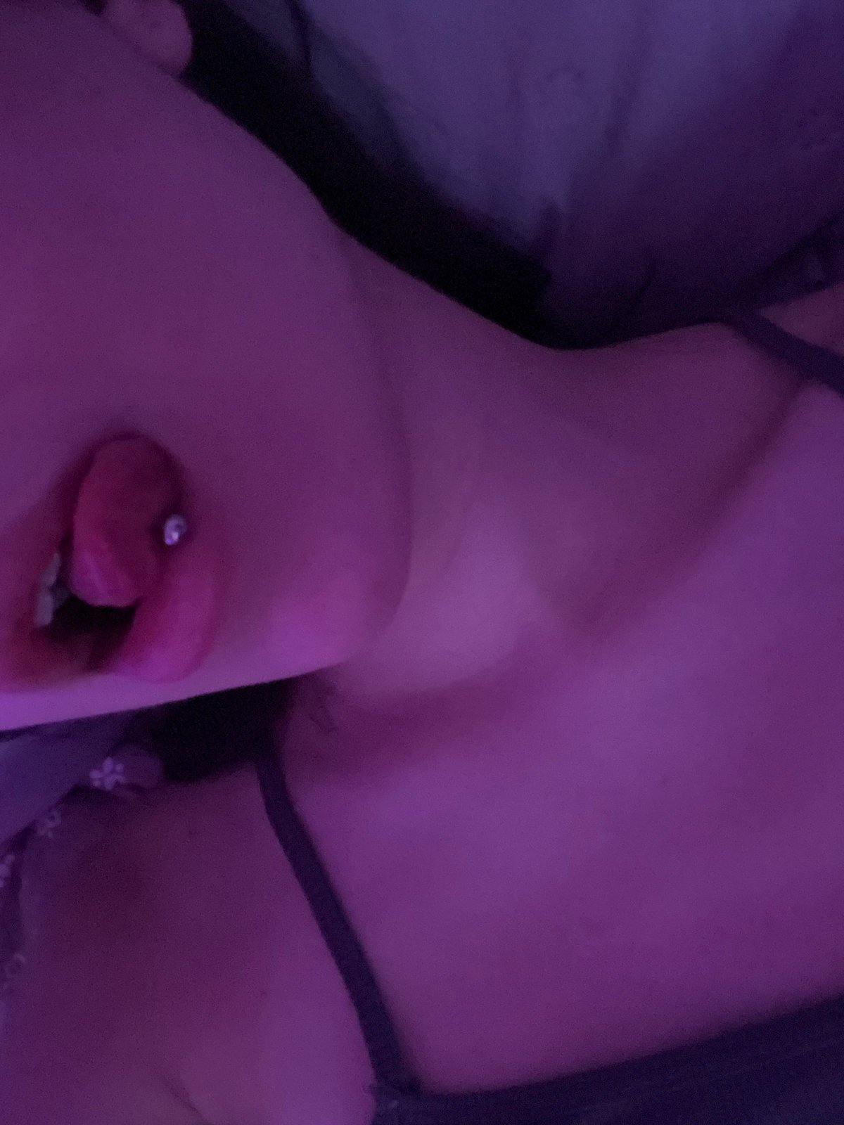 Late-night bedroom vibes under colorful LED lighting