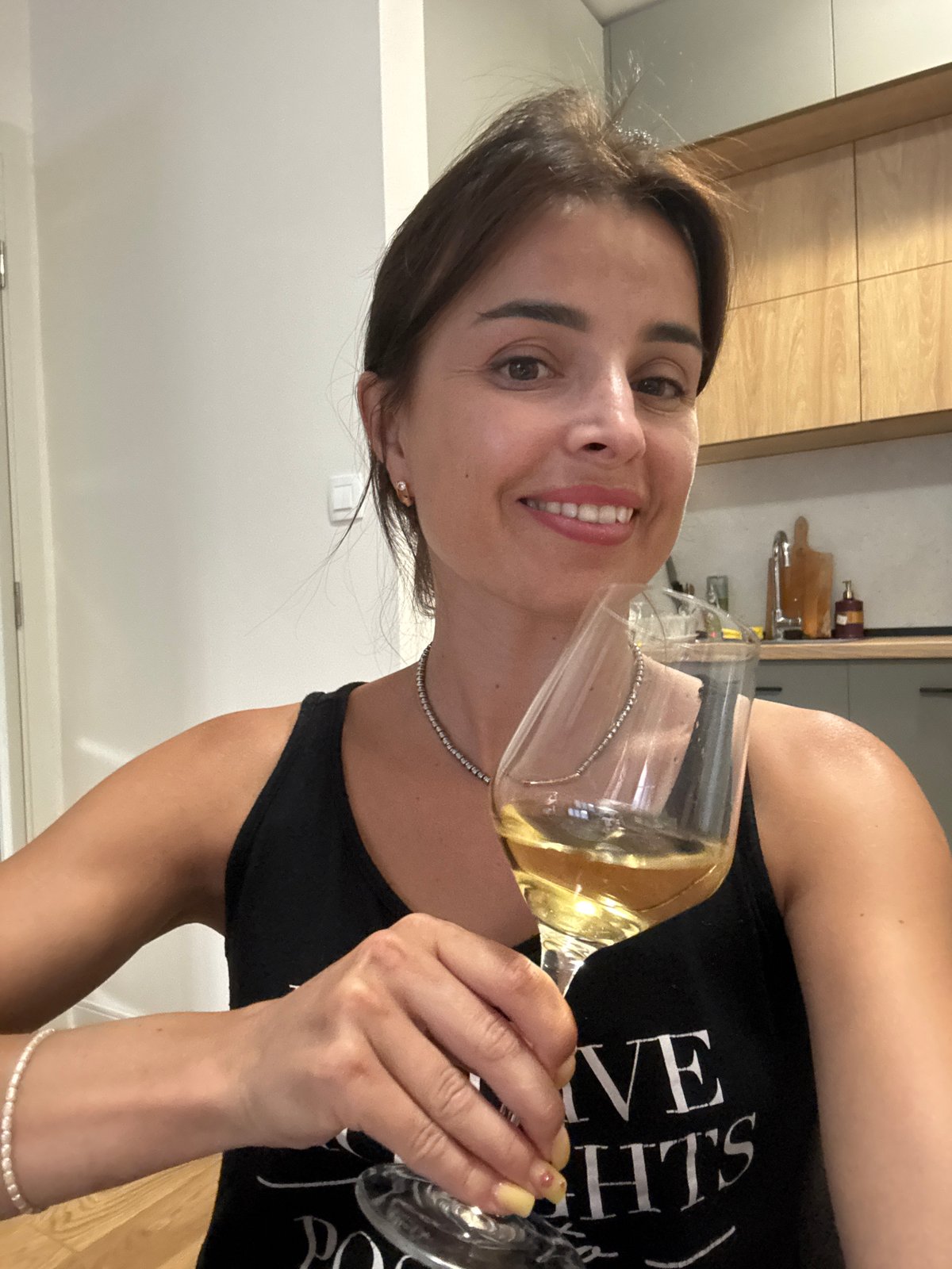 Wine and charcuterie at home, then a night out in the city.