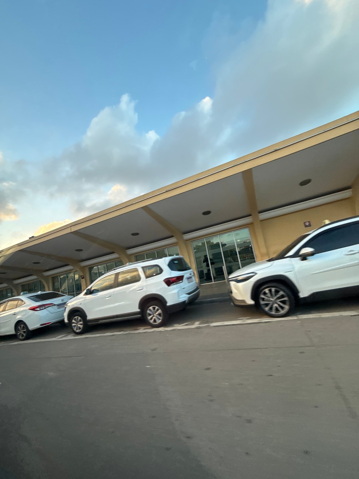 Evening documentation of São Paulo airport and commercial areas