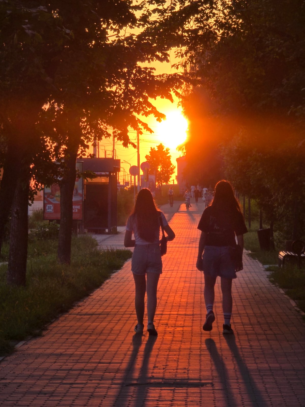 Golden hour on Chaikovsky's walkways, summer evening 2026