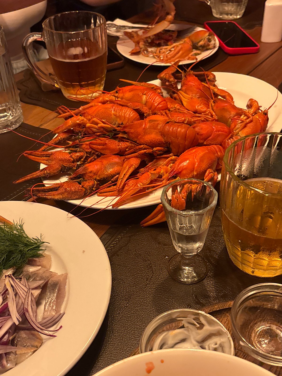 Traditional Russian feast with crawfish, herring documented in Krasnoyarsk