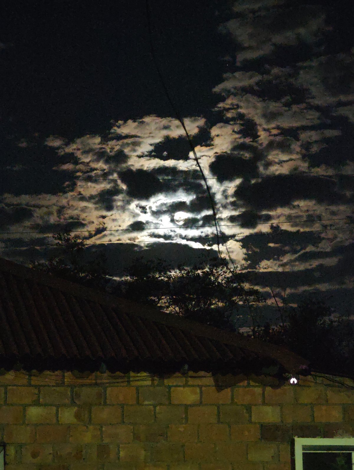 Moonlit night in Ekibastuz, with quiet streets and domestic details