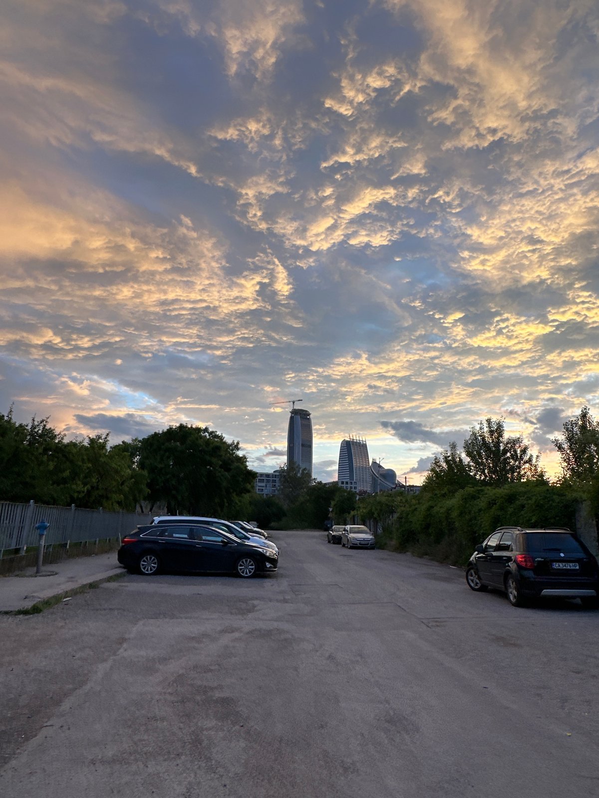 Sofia evening scenes documented across hour timespan