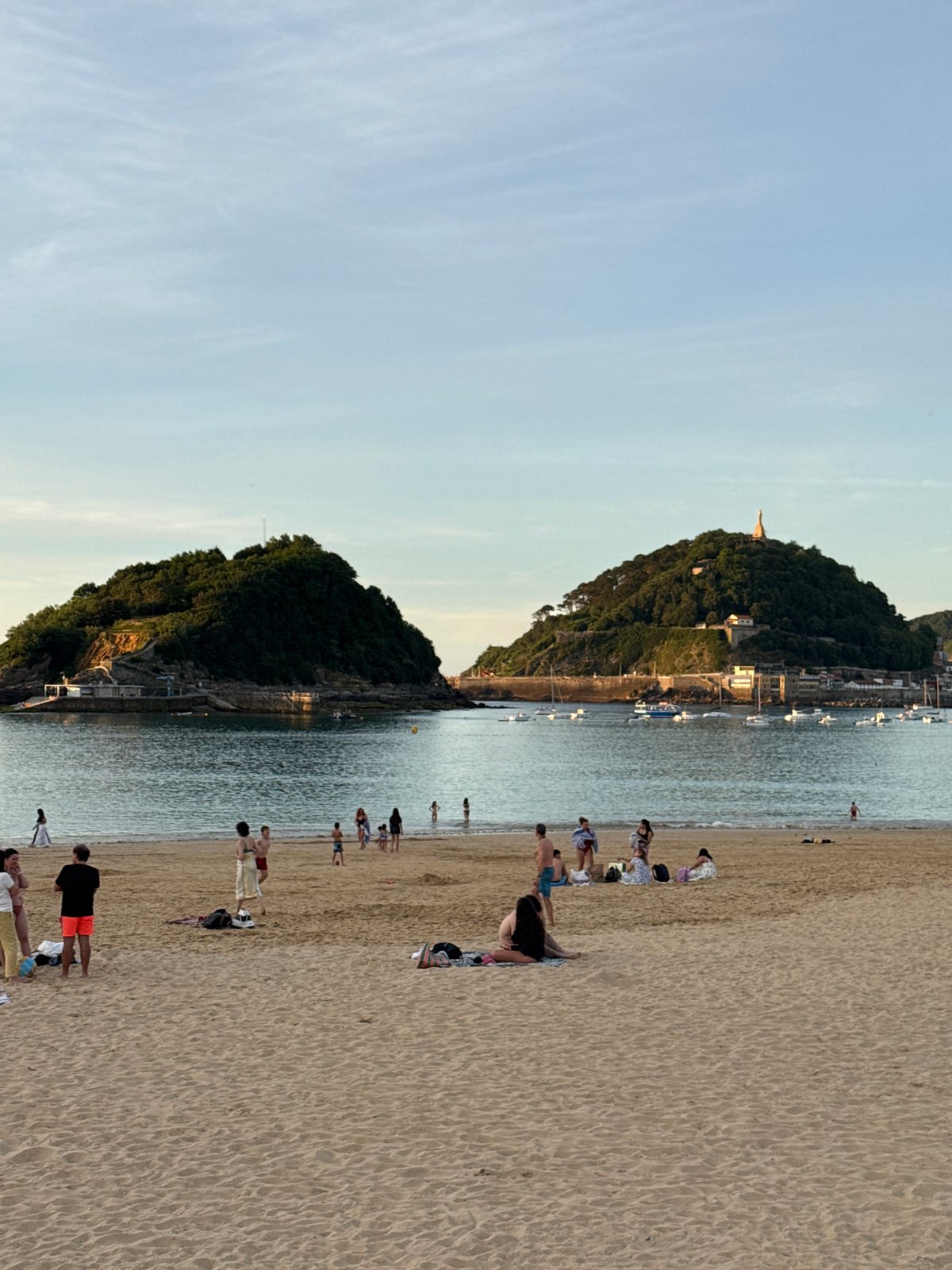 Evening scenes from La Concha Beach, San Sebastián