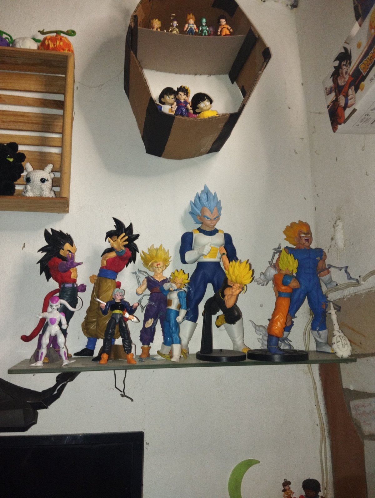 Collector showcases handmade figurines and anime merchandise in Venezuelan home