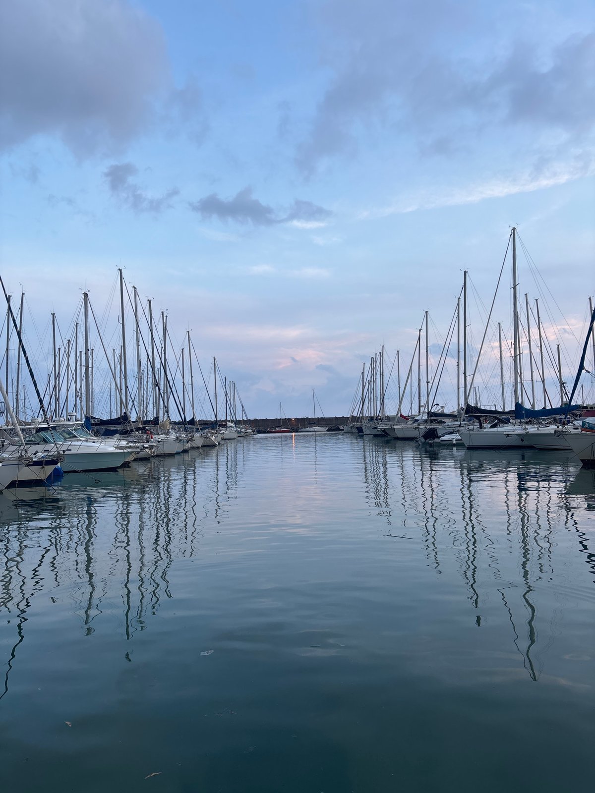 Evening marina documentation session captured in Rome twilight hour