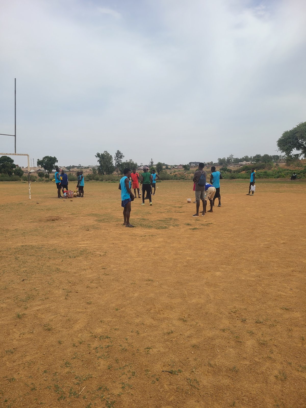 Soccer team gathers for training session in Nigeria