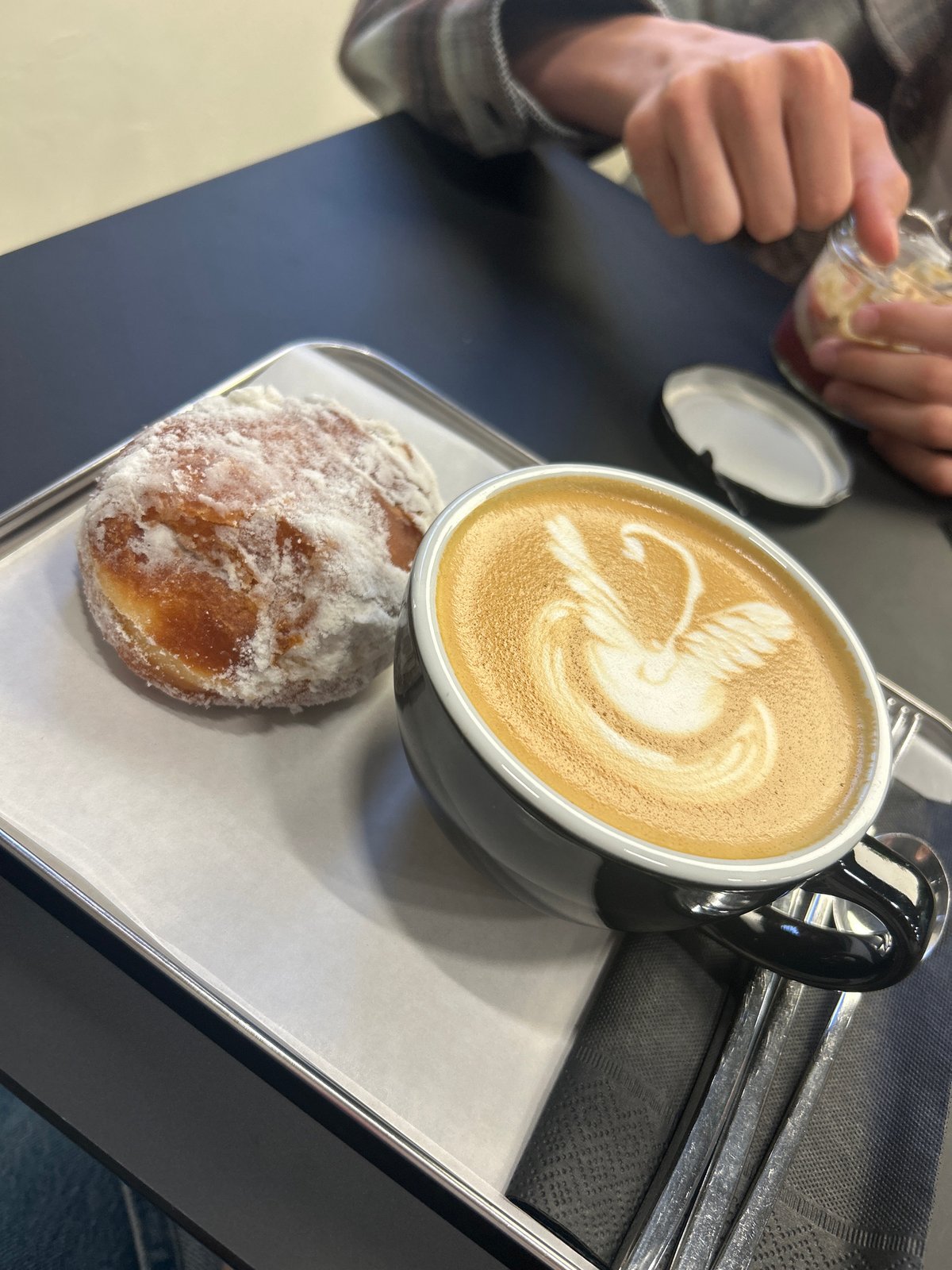 Coffee and pastries at a café in Izhevsk