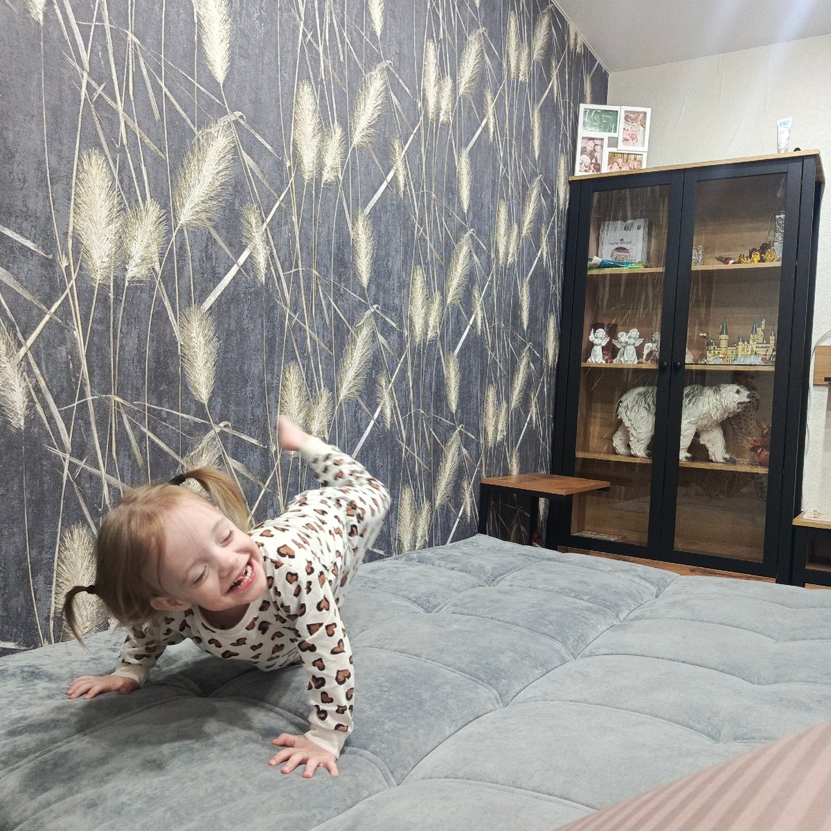 Family playtime and domestic moments captured in Russian home