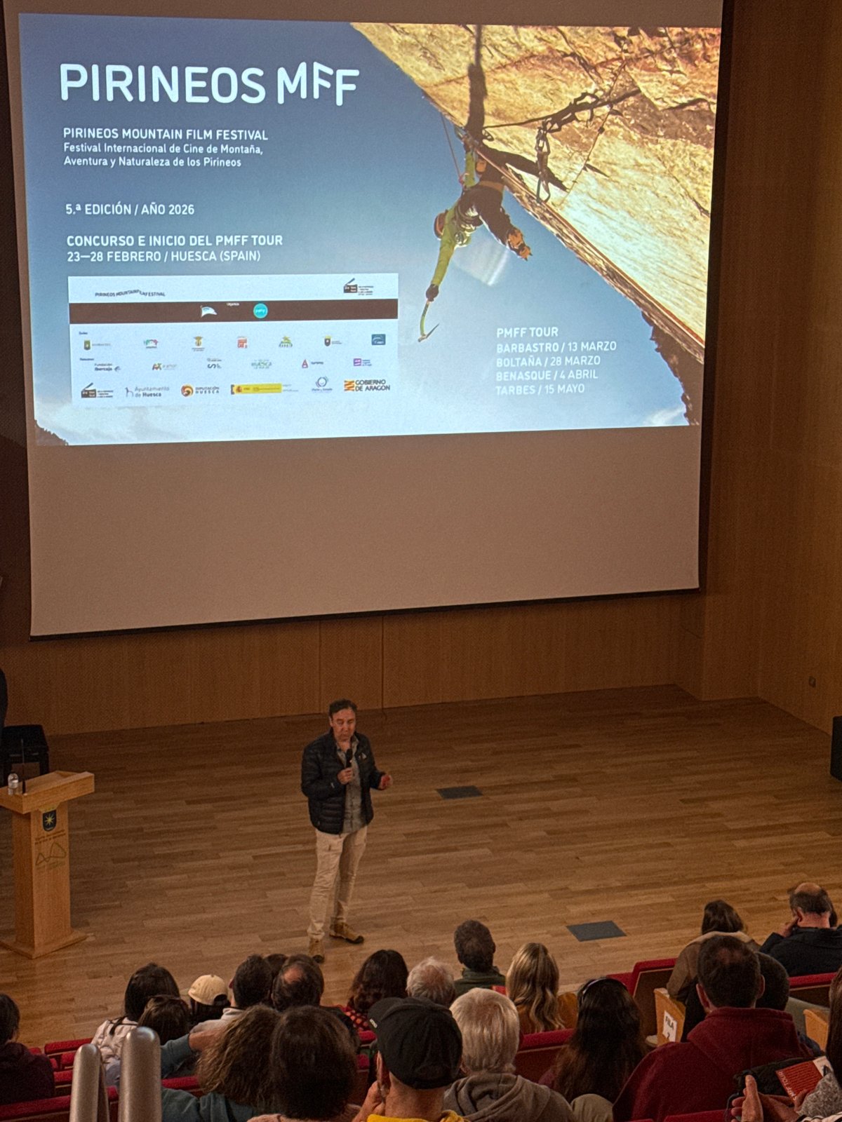 Mountain Film Festival presentation held in Benasque, Spain