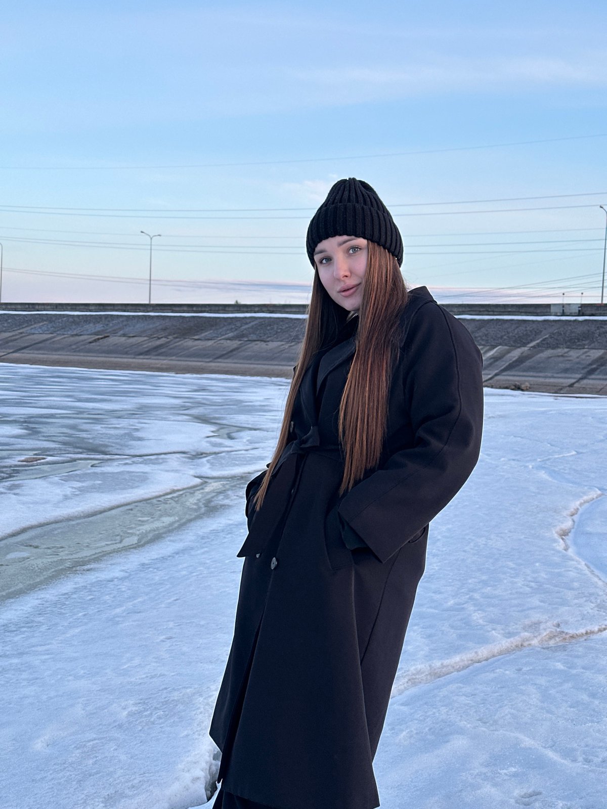 Winter scenes captured along frozen Kama River in Chaikovsky