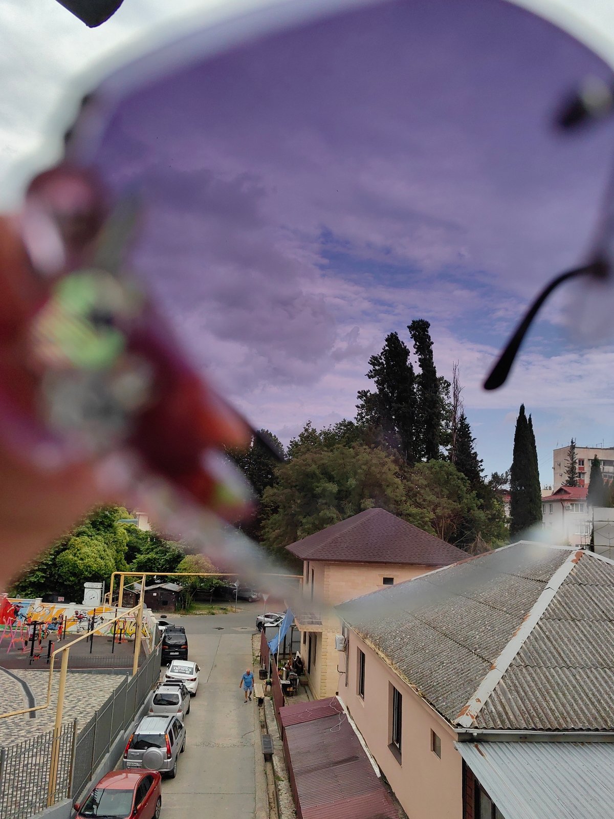 Lazy afternoon in Sochi: sunglasses, daisies, and mountain views