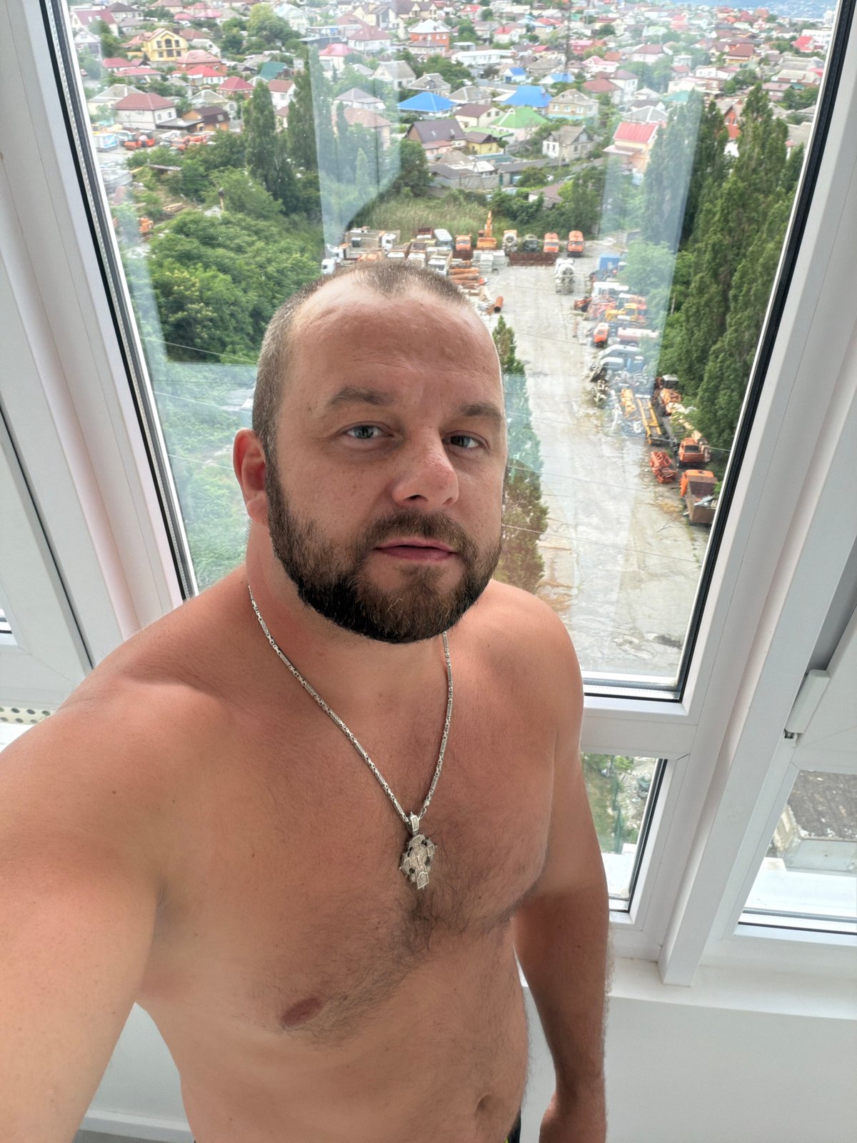 Seafood feast family gathering in Novorossiysk overlooking port