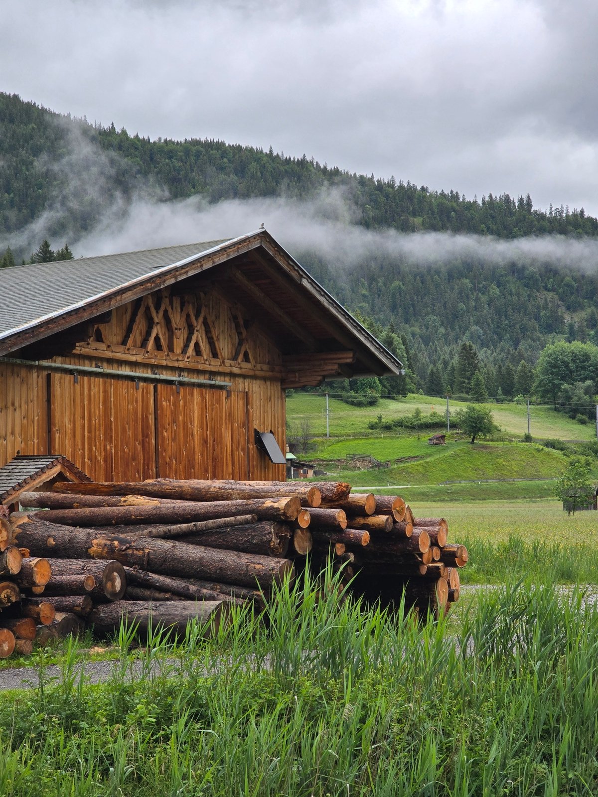 Rural Austrian mountain village scenes documented in Lermoos