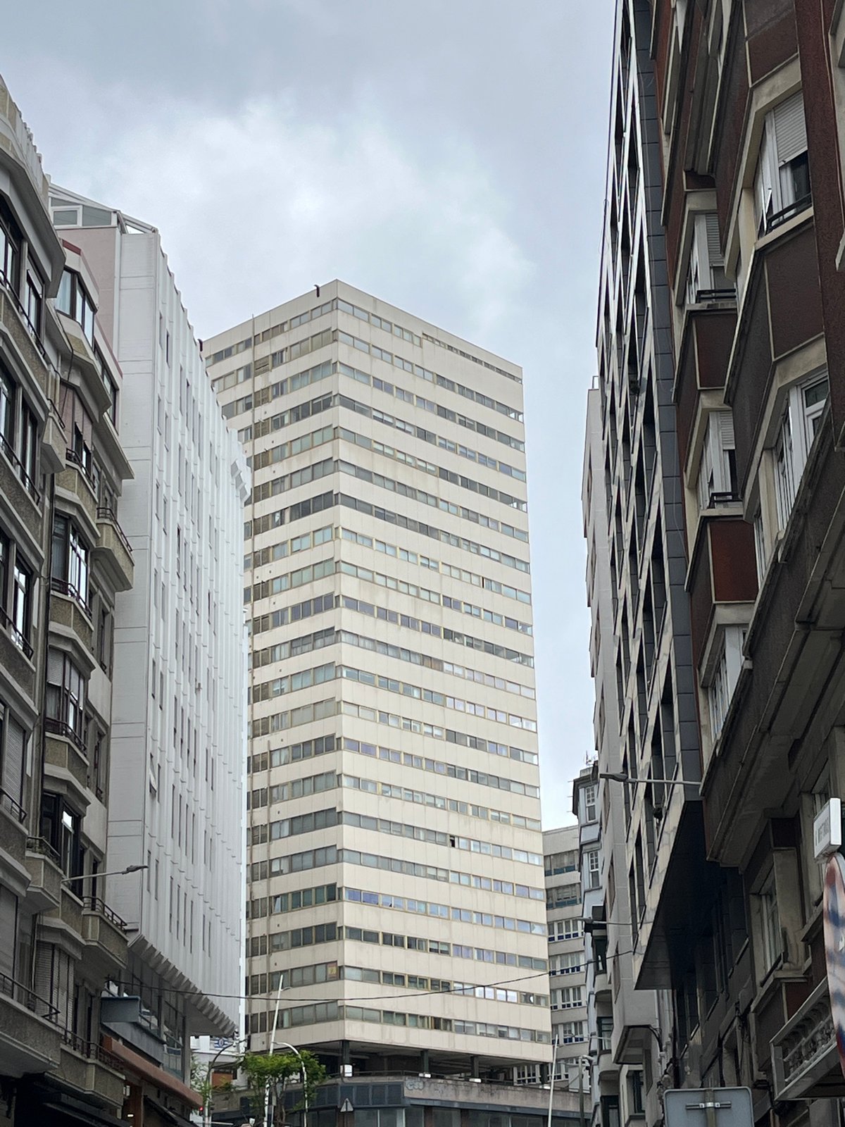 Morning urban documentation captures A Coruña architecture and public art