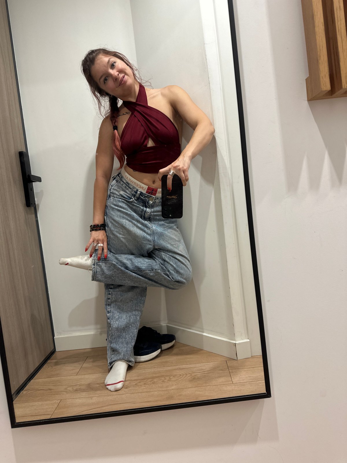 Casual indoor selfies and mirror shots from Moscow