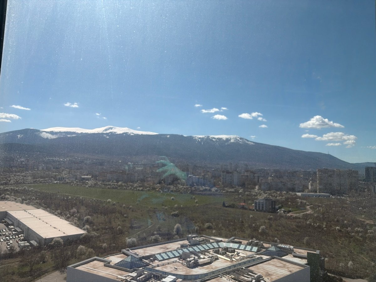 Sofia observations capture mountain views and indoor construction work