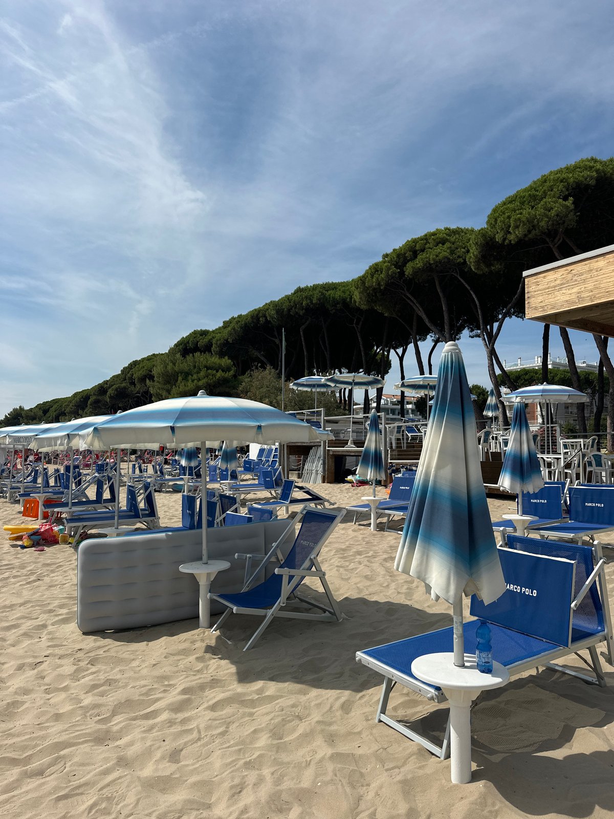 Quiet summer morning on the Pineto beachfront, Adriatic coast