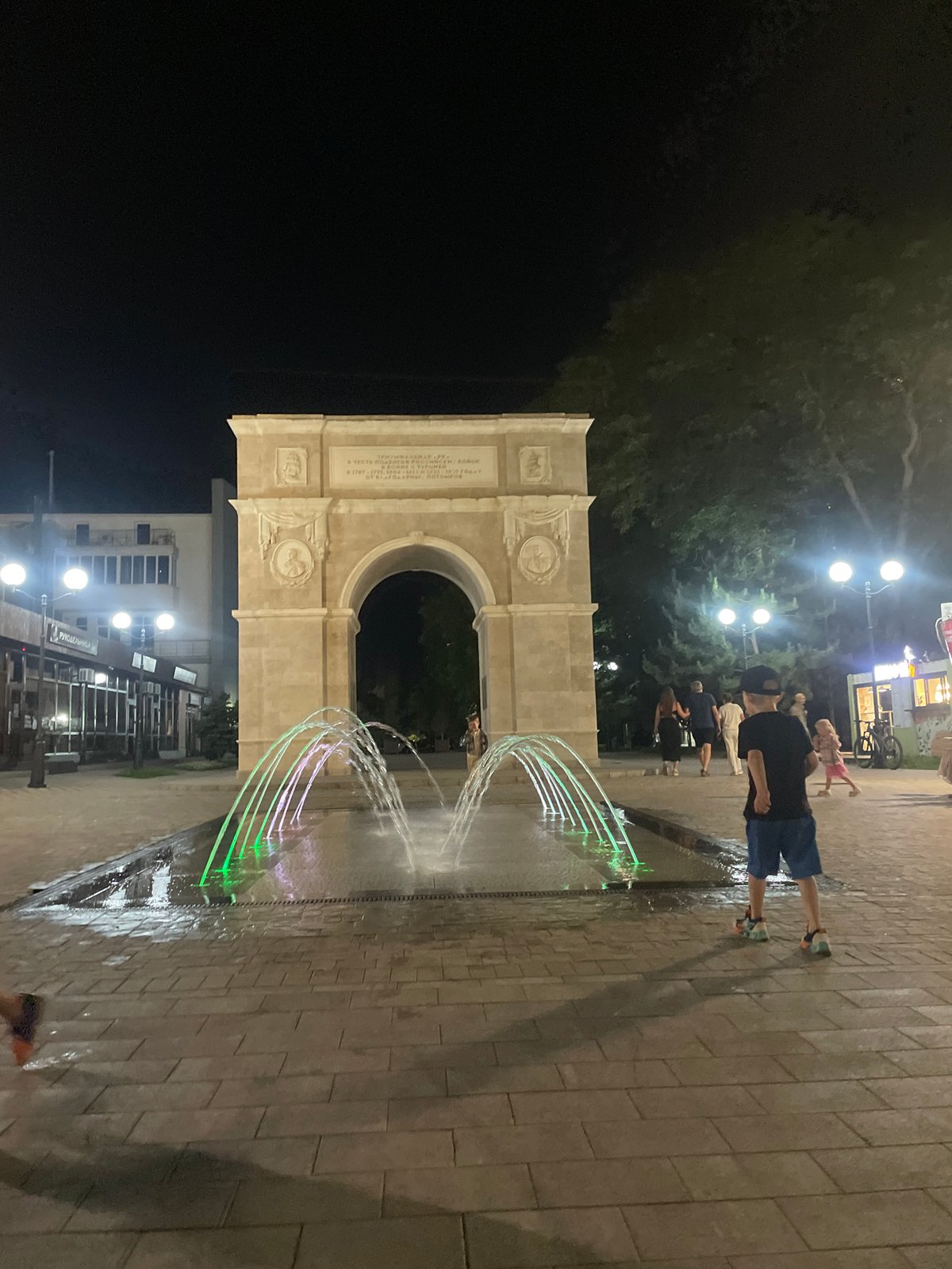 Summer evening out on Anapa's promenade and plazas