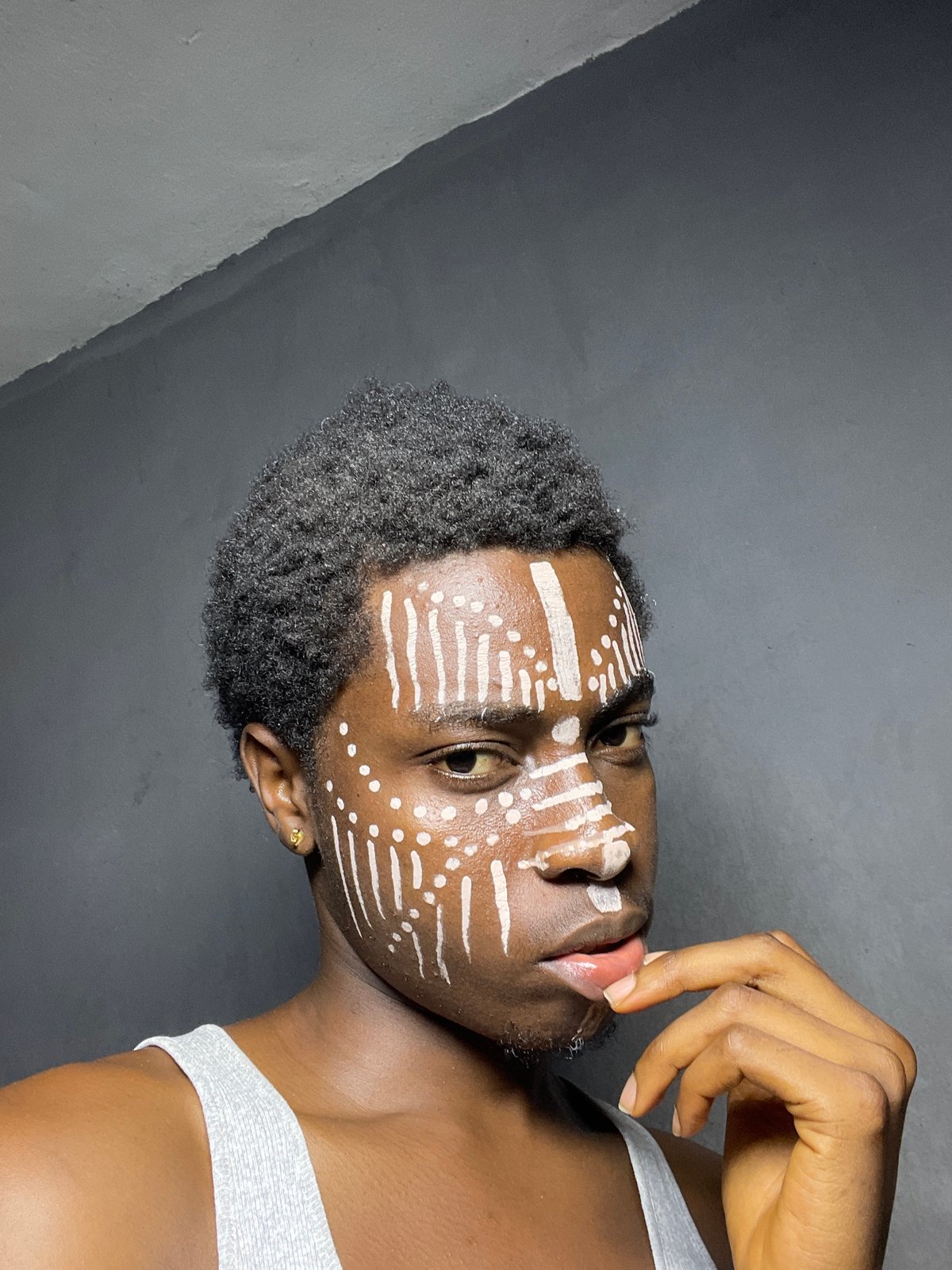Traditional face painting documented in Nkpor, Nigeria