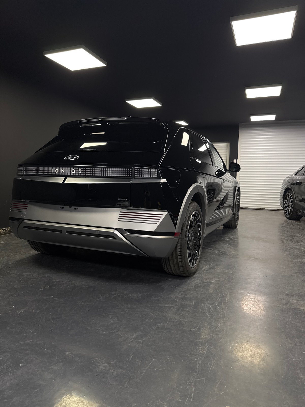 Black Hyundai Ioniq 5 detailed and explored in Ruse garage