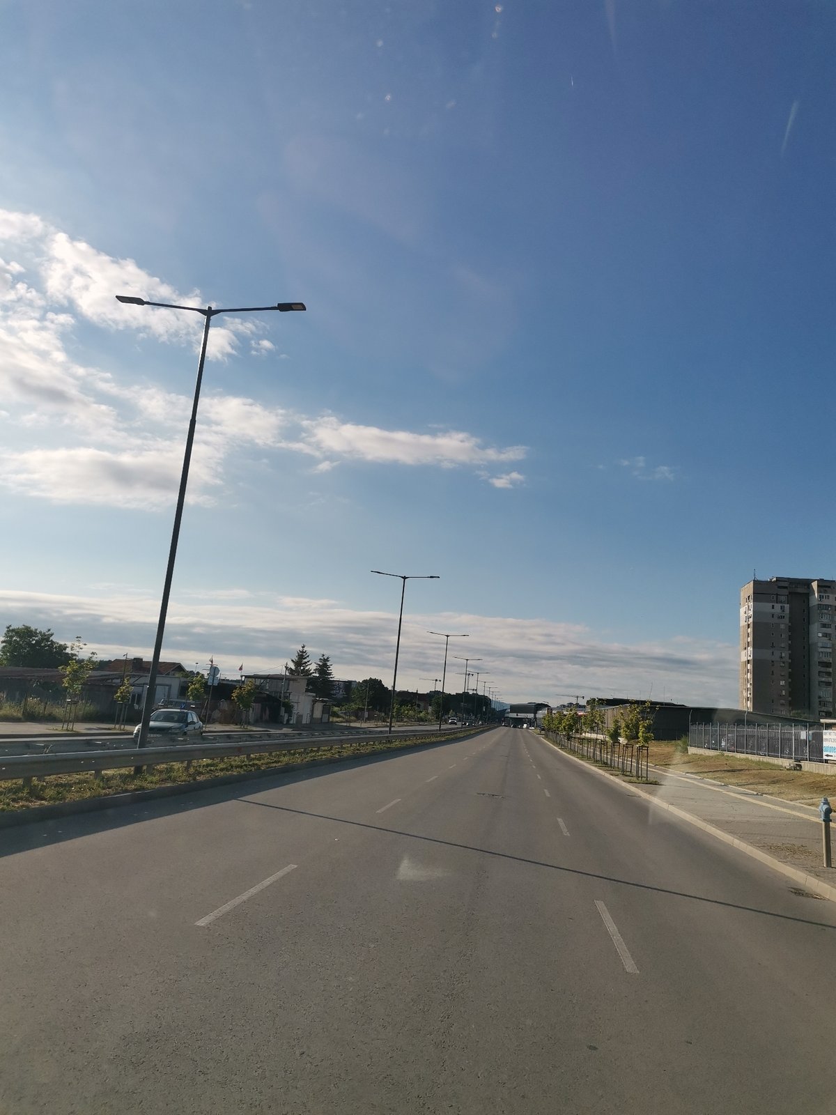 Early morning drive through Sofia streets captures quiet city