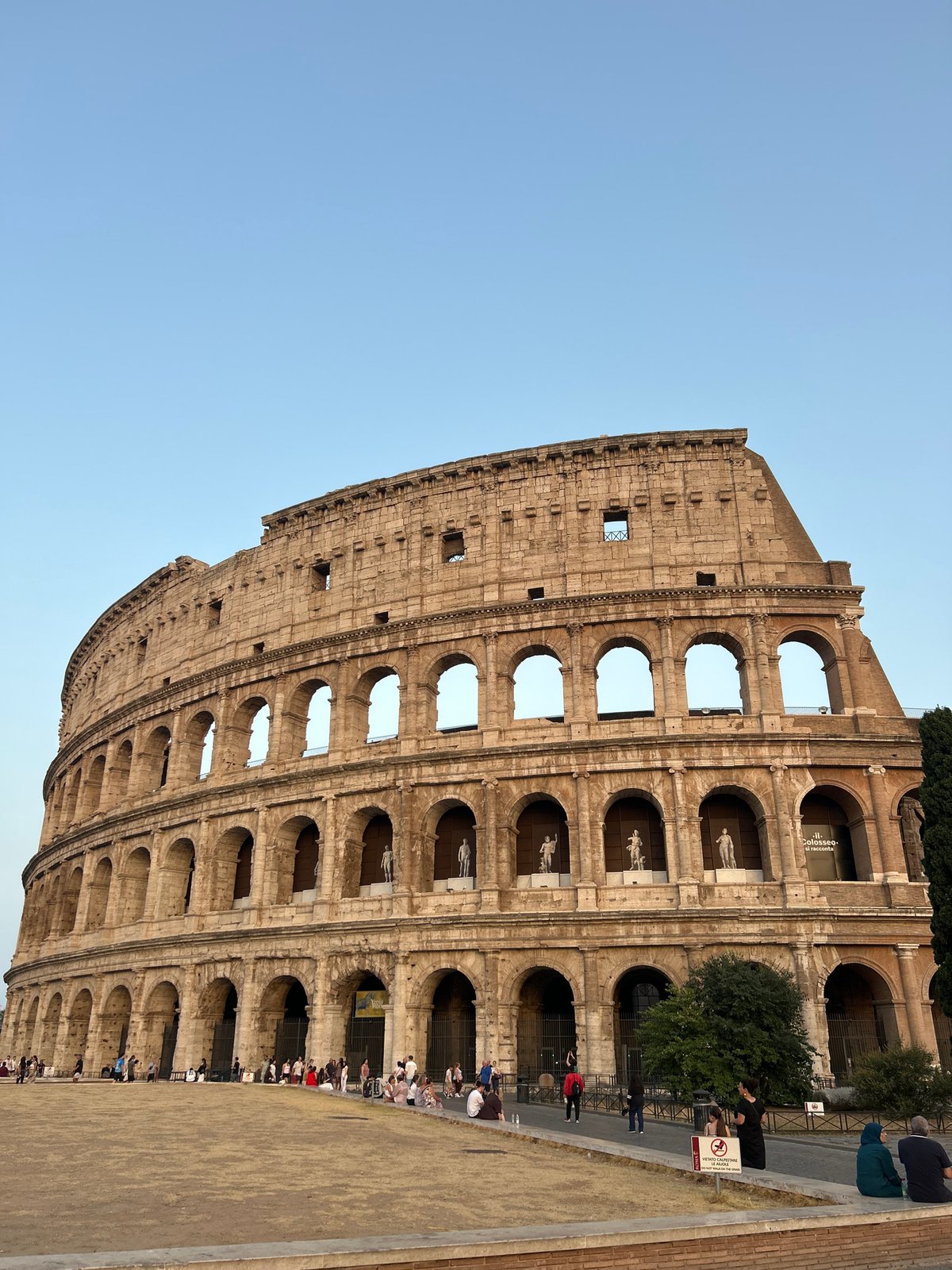 Rome's Colosseum at golden hour, multiple perspectives