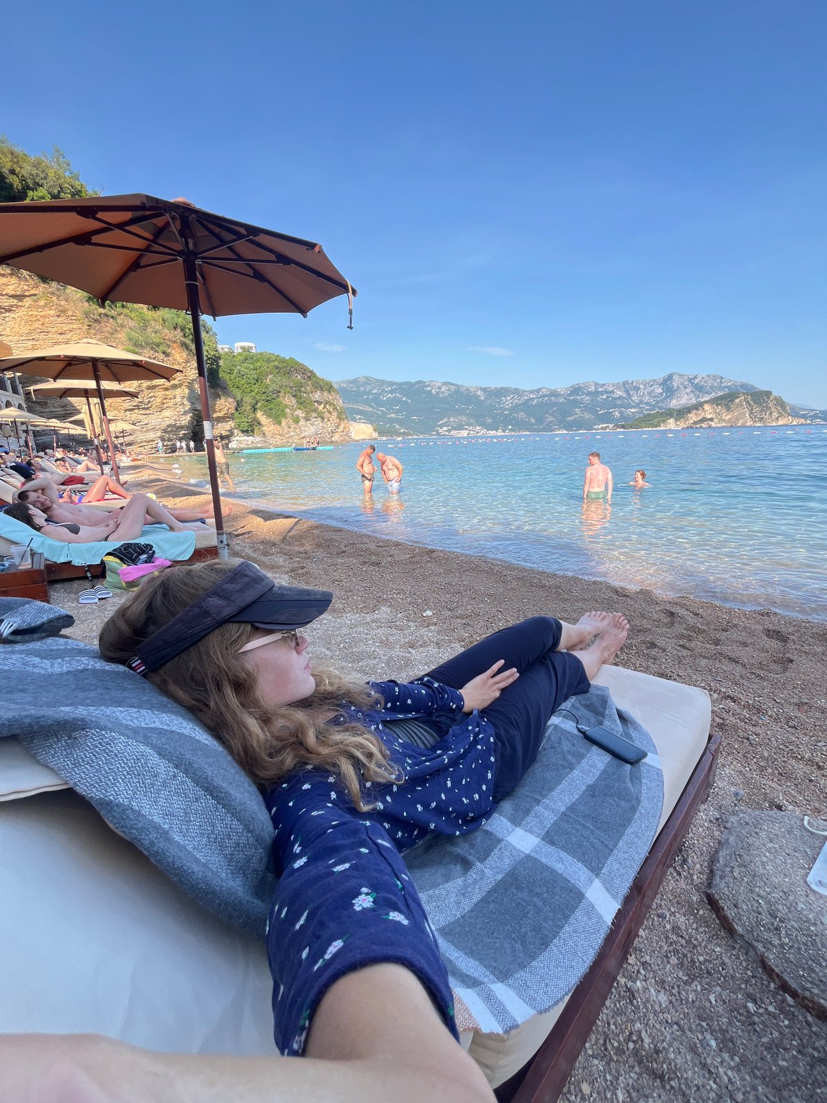 Summer beach day unfolds along Montenegro's Adriatic coast