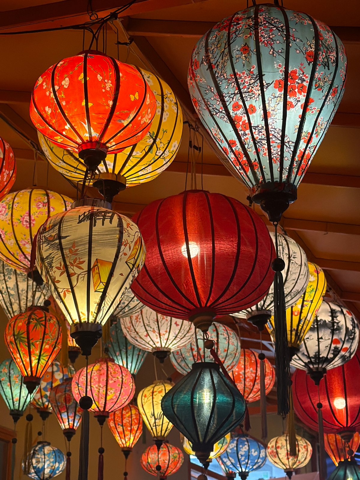 Traditional Vietnamese lanterns displayed in Đà Nẵng