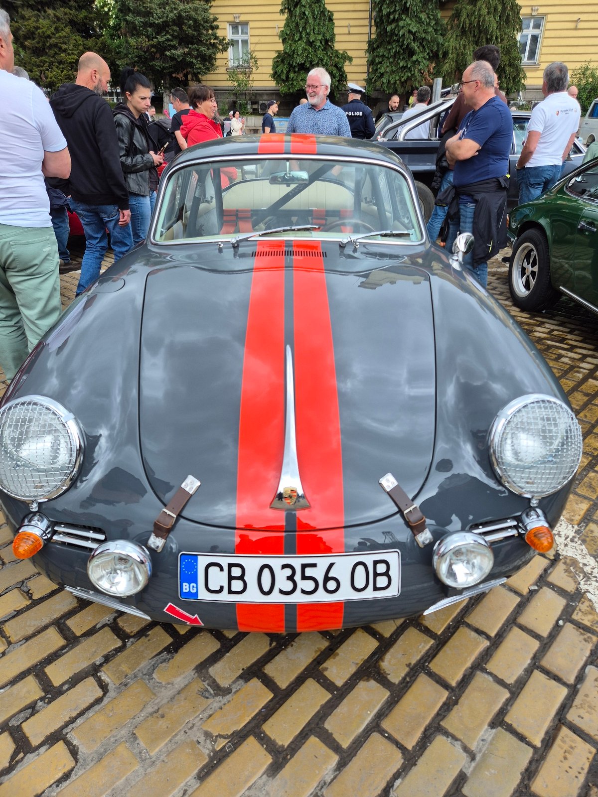 Vintage Porsche 356 with racing stripe spotted in Sofia