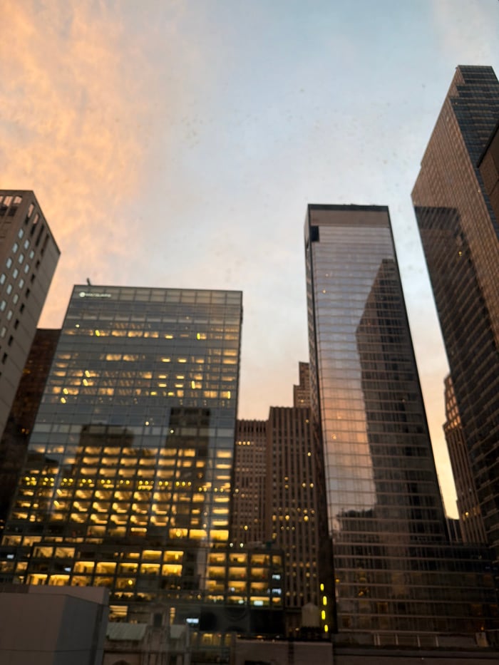Evening observations capture Manhattan skylines and home cooking