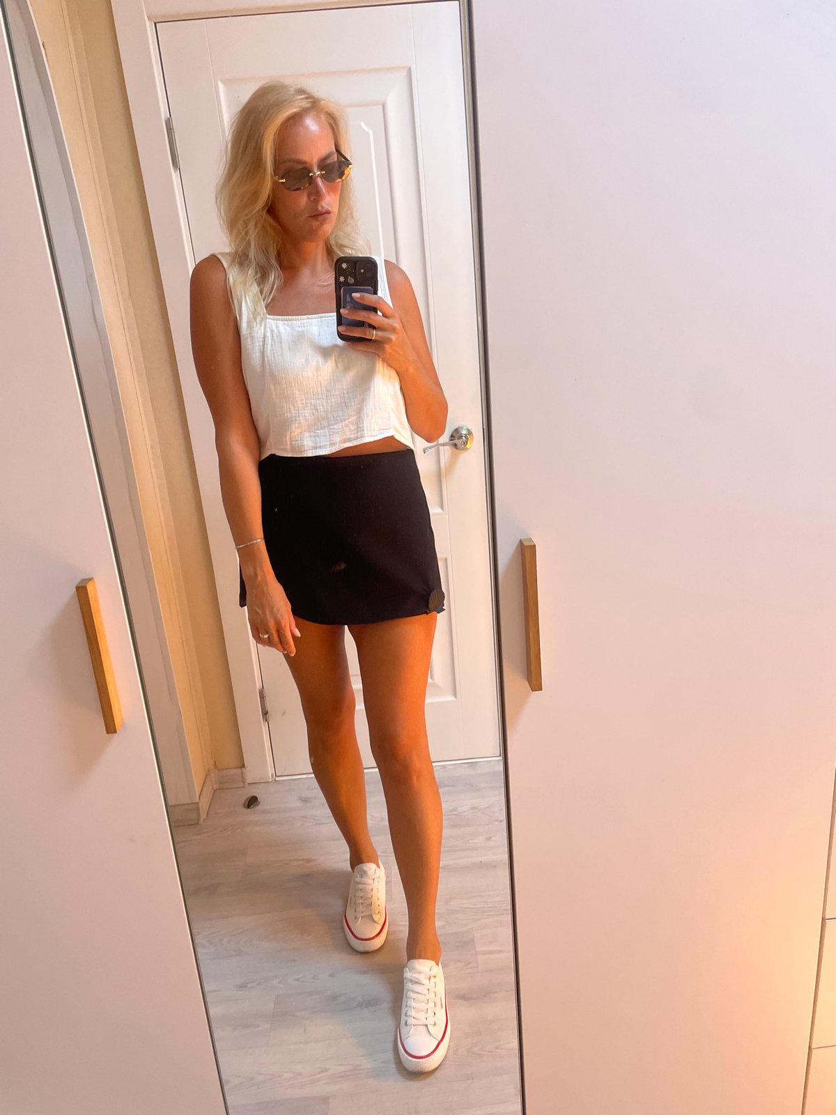 Mirror selfie session in a home dressing area, Baranovka