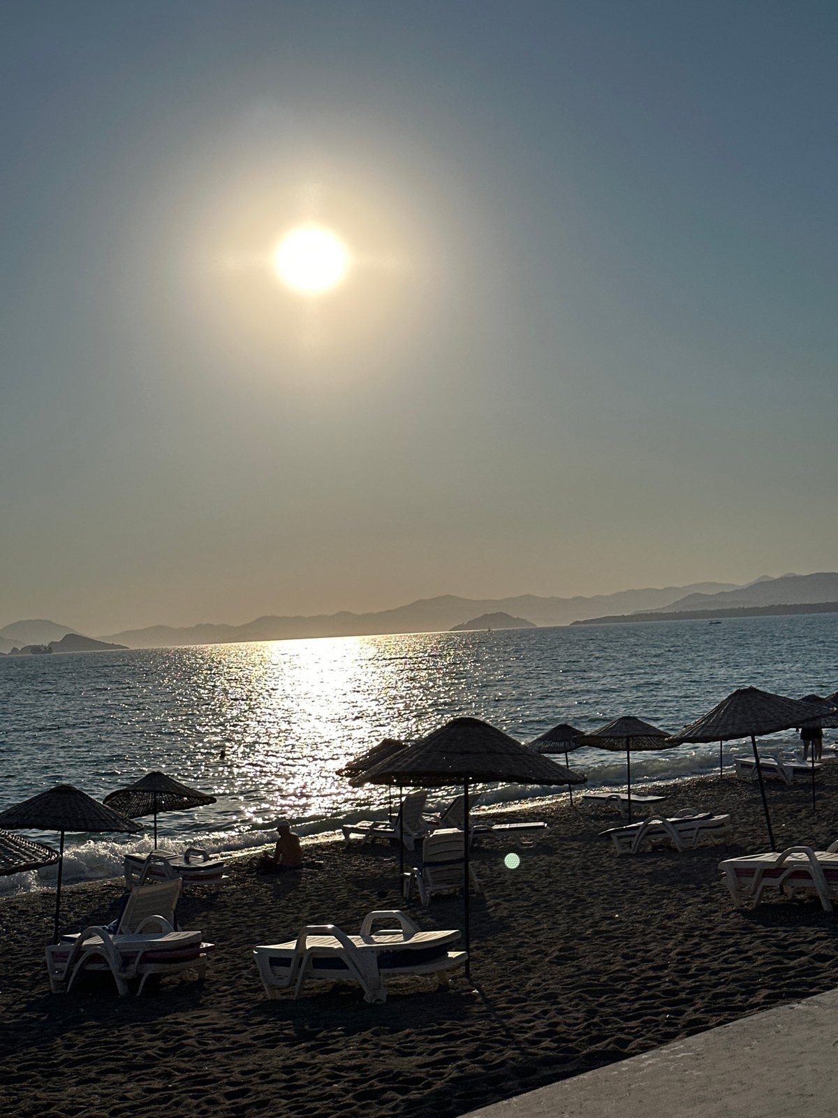 Fethiye beach and promenade on a quiet summer afternoon